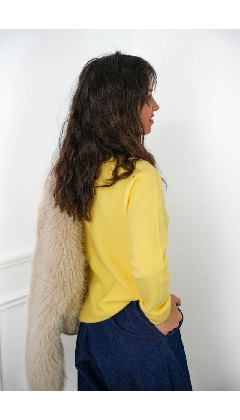 Pull Maille Jaune LOUISE