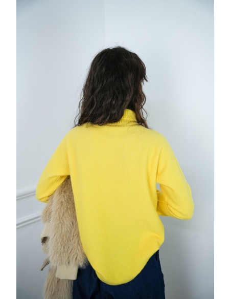 elisa moda COL JAUNE PULL FEMME