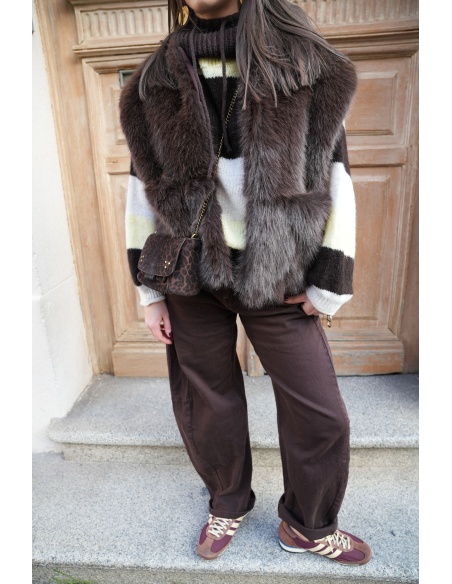 Vest Fourrure Marron ANGEL