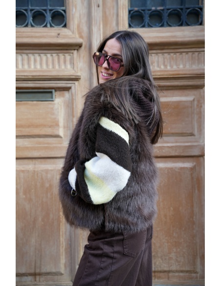 Vest Fourrure Marron ANGEL
