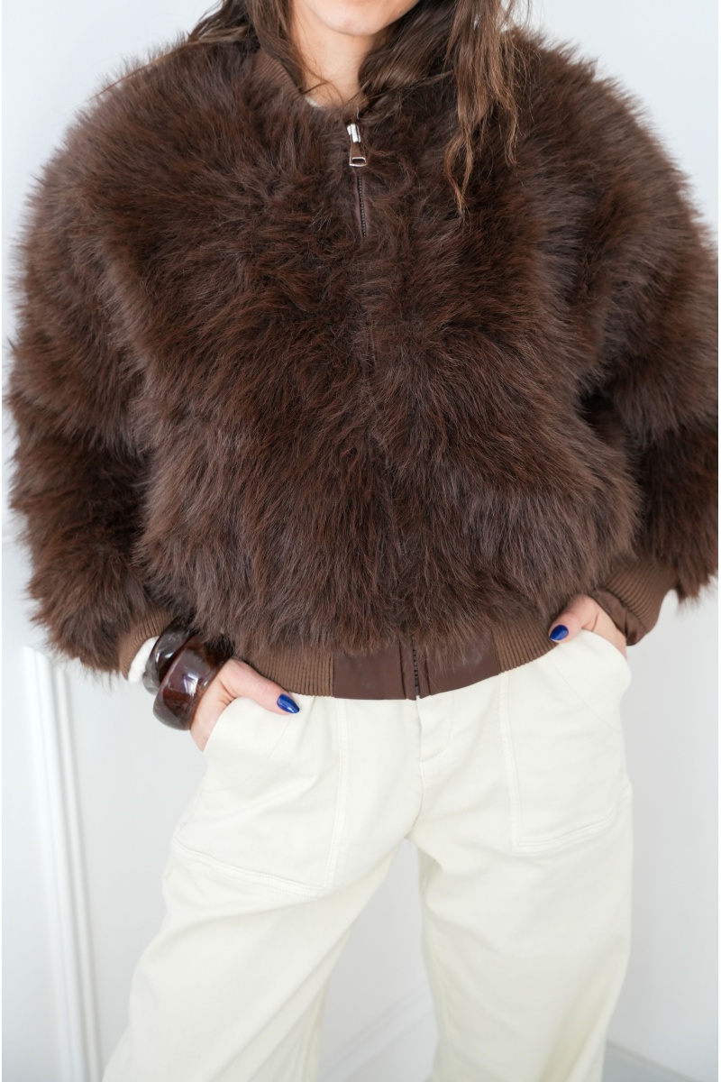 NANA MODA FOURRU CHOCO VESTES FEMME 2