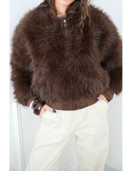 Veste Fourrure Chocolat ALBA