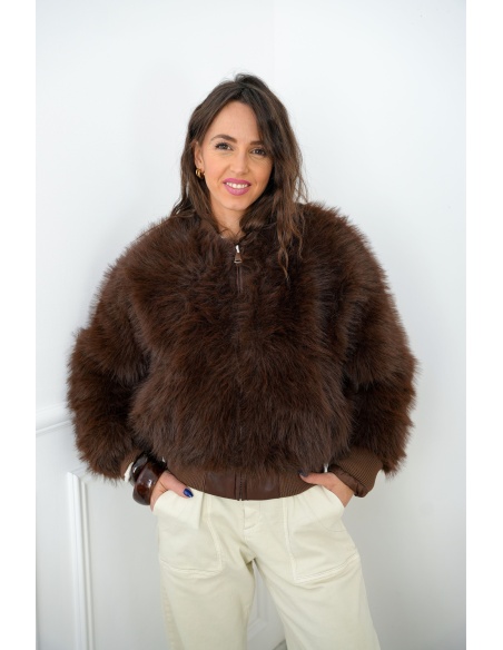 Veste Fourrure Chocolat ALBA