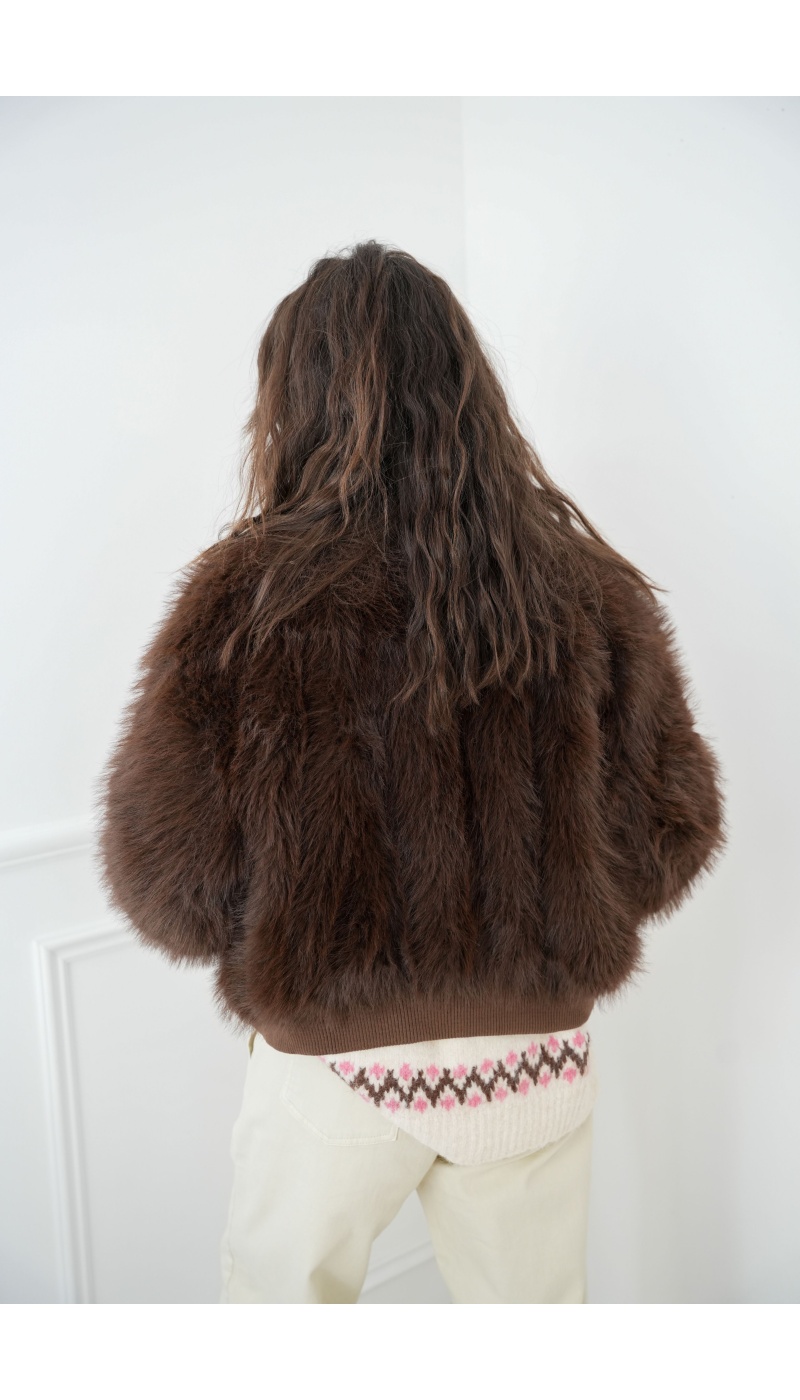 NANA MODA FOURRU CHOCO VESTES FEMME