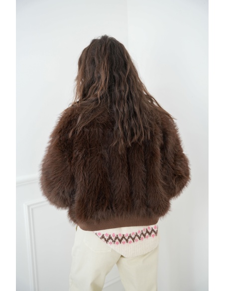 Veste Fourrure Chocolat ALBA