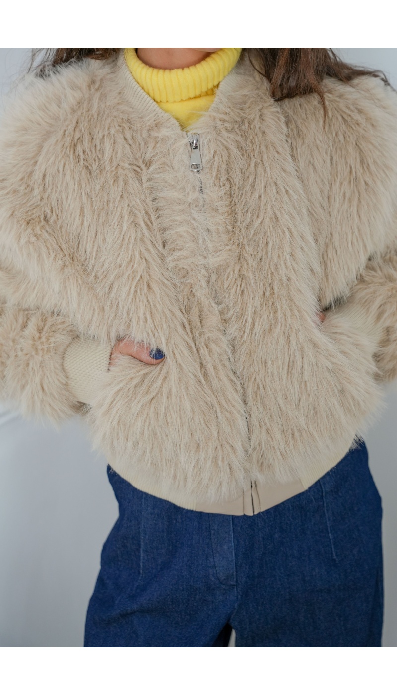 NANA MODA FOURRU BEIGE VESTES FEMME