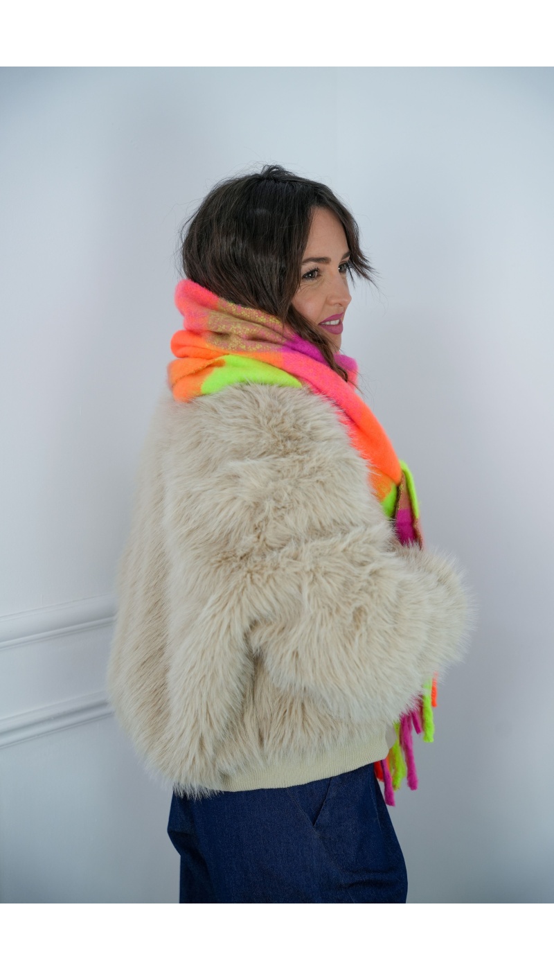 Veste Fourrure Beige ALBA