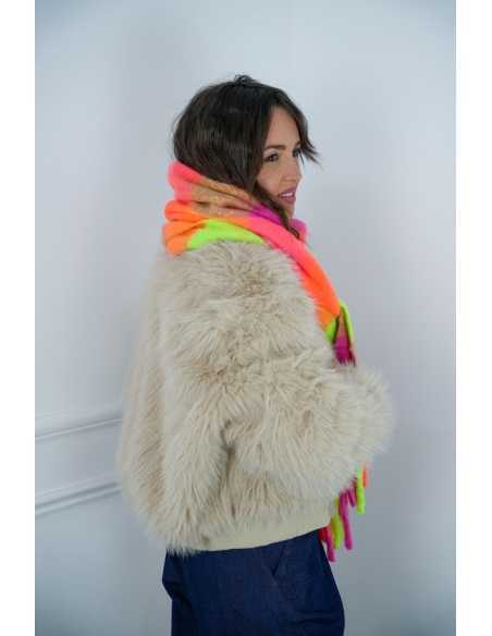 NANA MODA FOURRU BEIGE VESTES FEMME