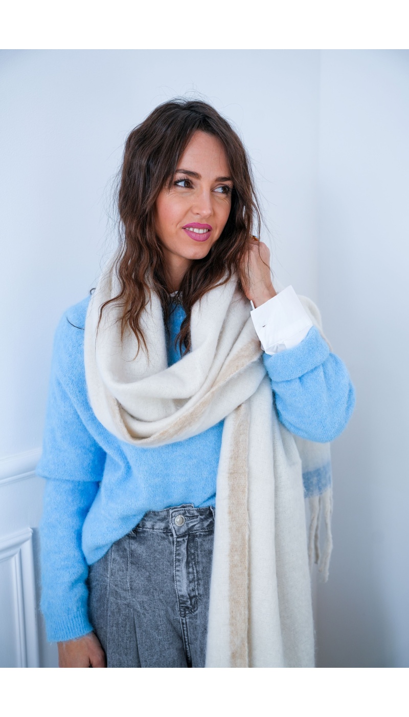 Echarpe Douce Ecrue RIBA