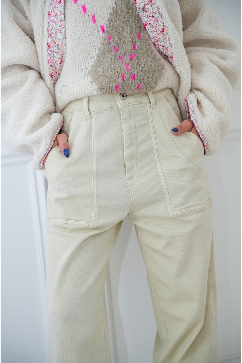 new2000  ECRU JEANS FEMME 2