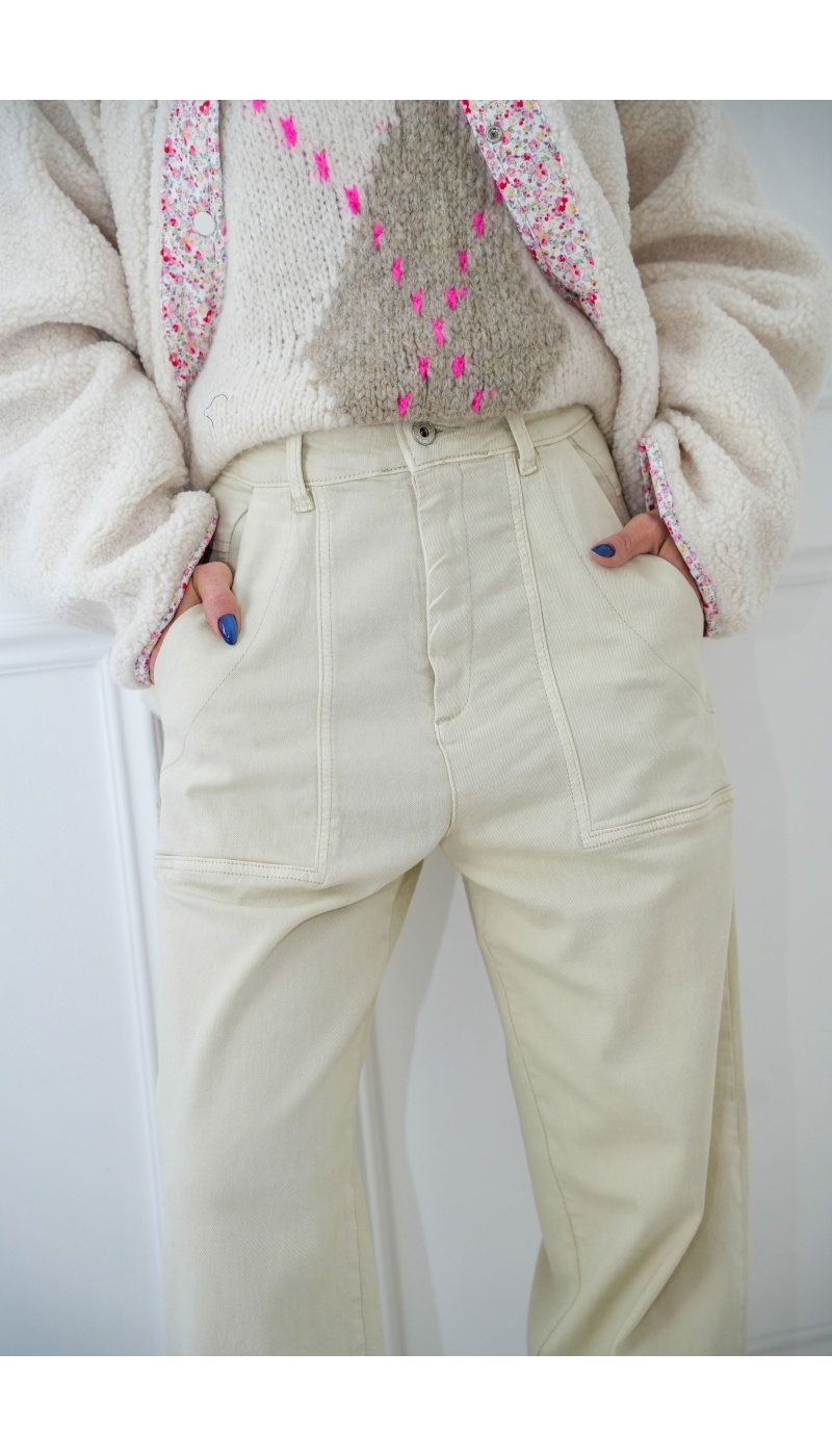 new2000  ECRU JEANS FEMME