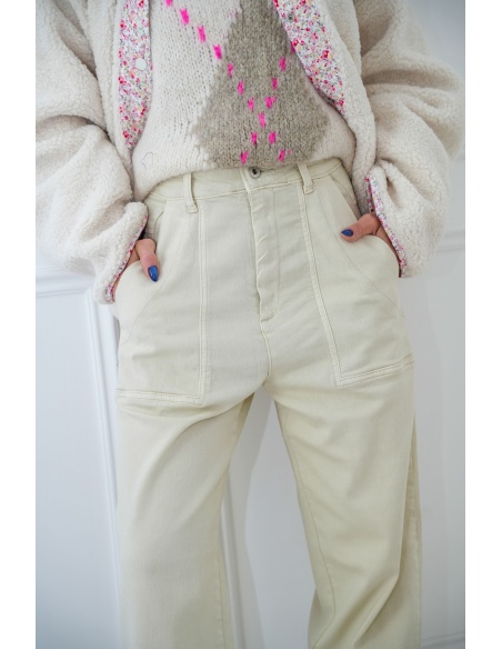 new2000  ECRU JEANS FEMME