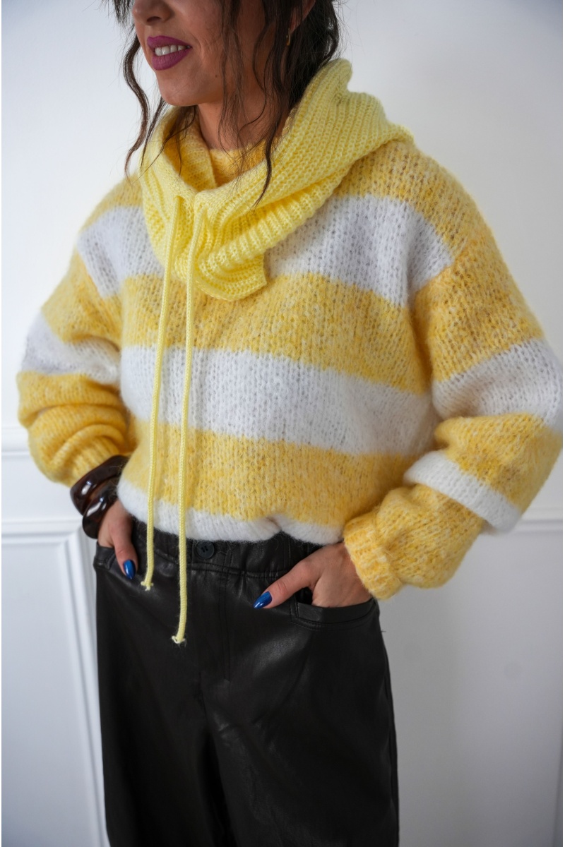 Pull Rayé Jaune NINA 2
