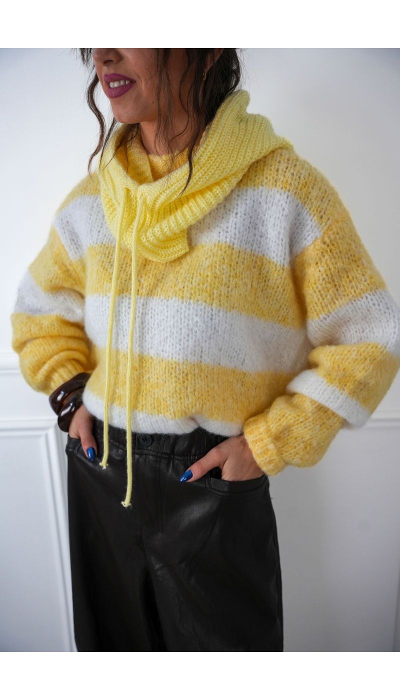 Pull Rayé Jaune NINA