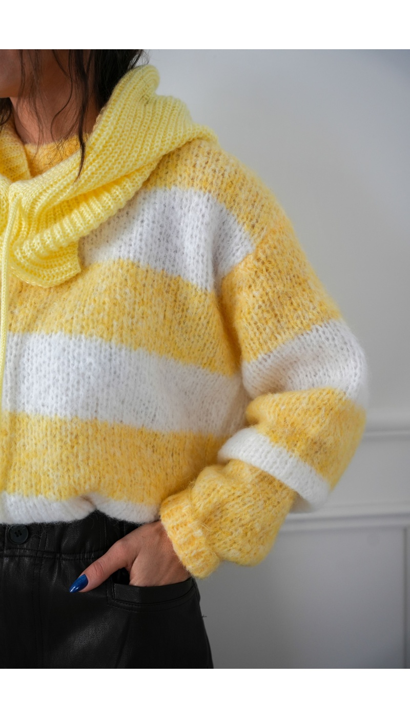 Pull Rayé Jaune NINA