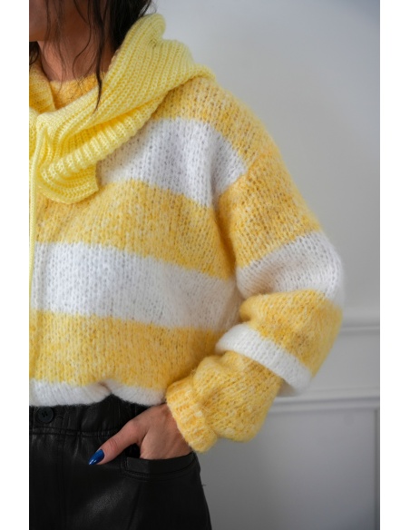 LILY DRESSING SO KITSCH RAYE JAUNE PULL FEMME
