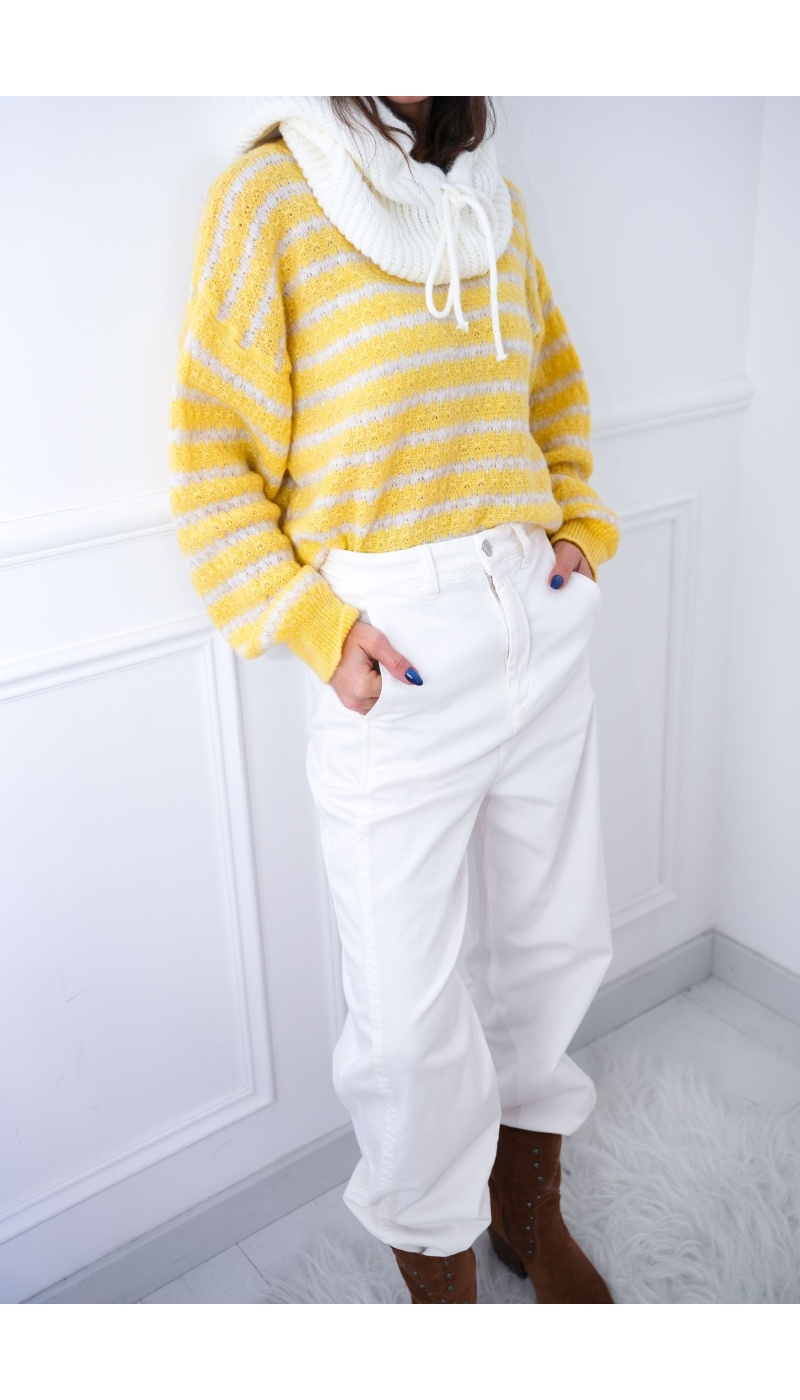 Pull Rayé Jaune BESS