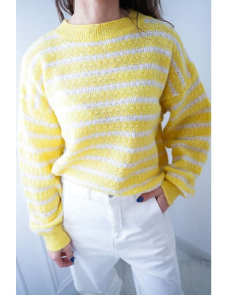 BLUED SOUL RAYER JAUNE PULL FEMME