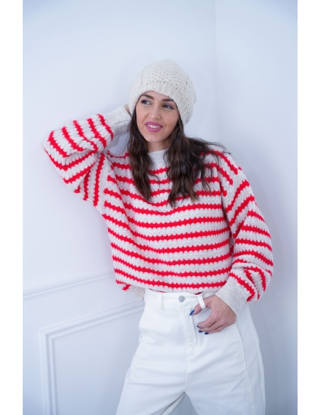 BLUED SOUL RAYER ROUGE PULL FEMME