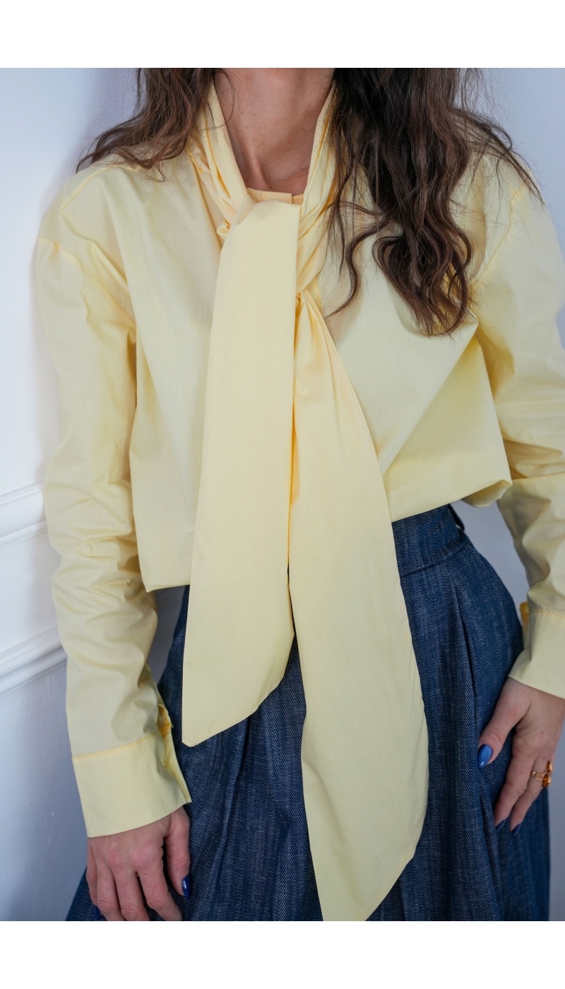 Chemisier Lavallière Jaune CAMILLE
