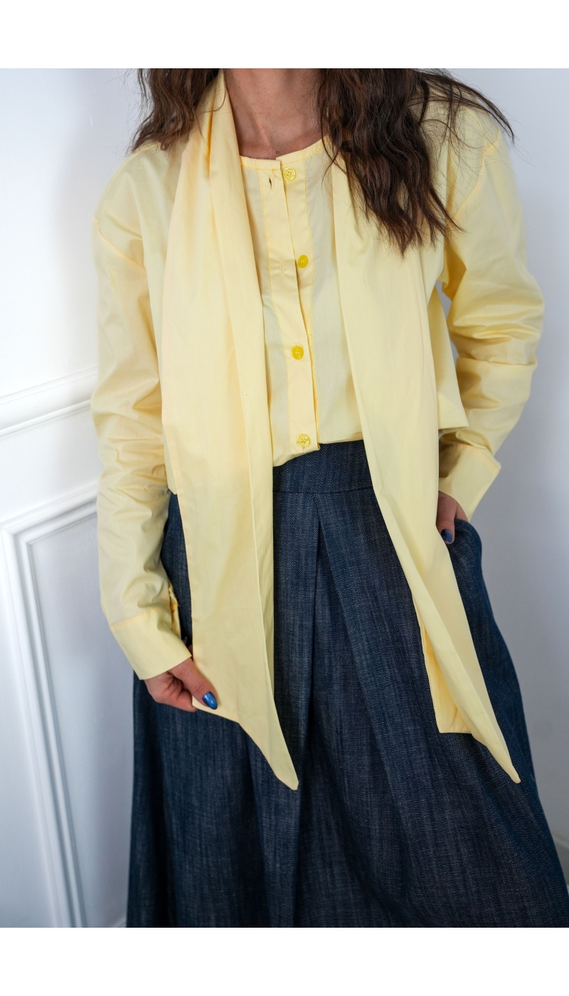 Chemisier Lavallière Jaune CAMILLE