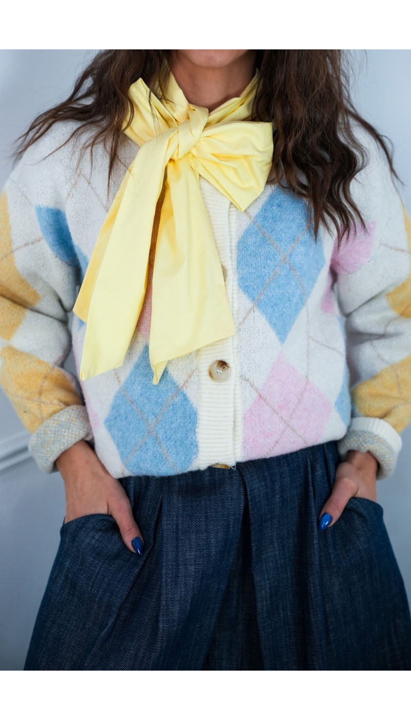 Gilet Carreaux Pastel LOUNA