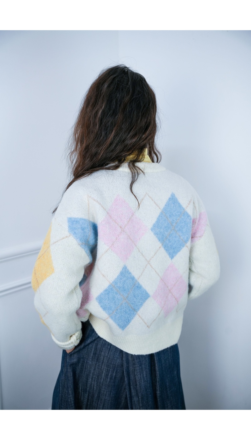 Gilet Carreaux Pastel LOUNA