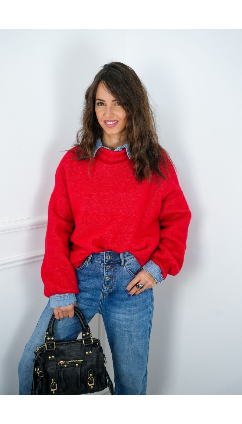 EMMY MODA 201 SCP  ROUGE PULL FEMME
