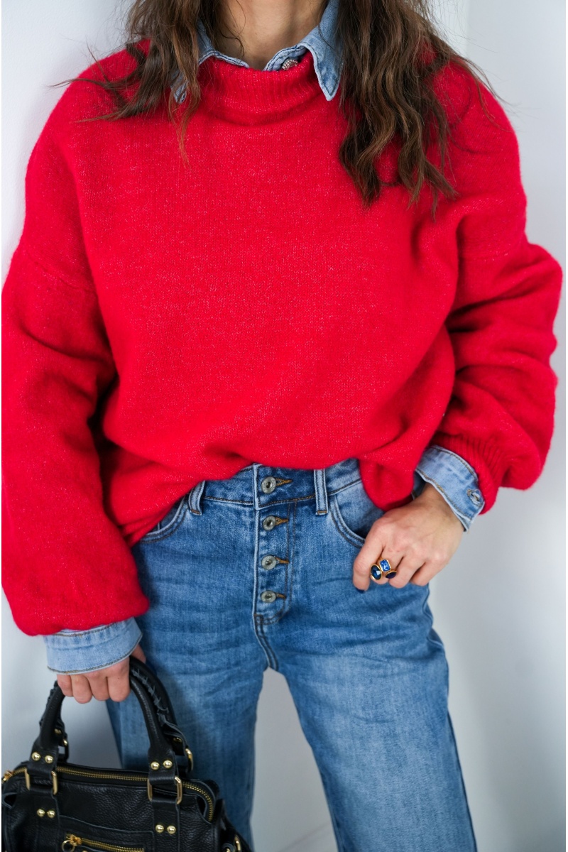 Pull Oversize Rouge BELLA