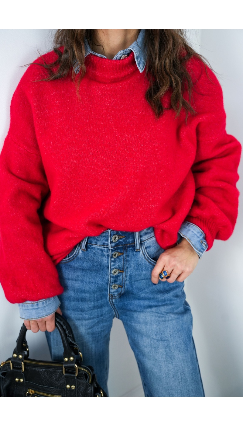 EMMY MODA 201 SCP  ROUGE PULL FEMME