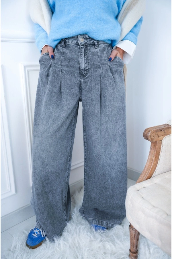 Jean Large Gris LILOU Noho - 1 | BAS