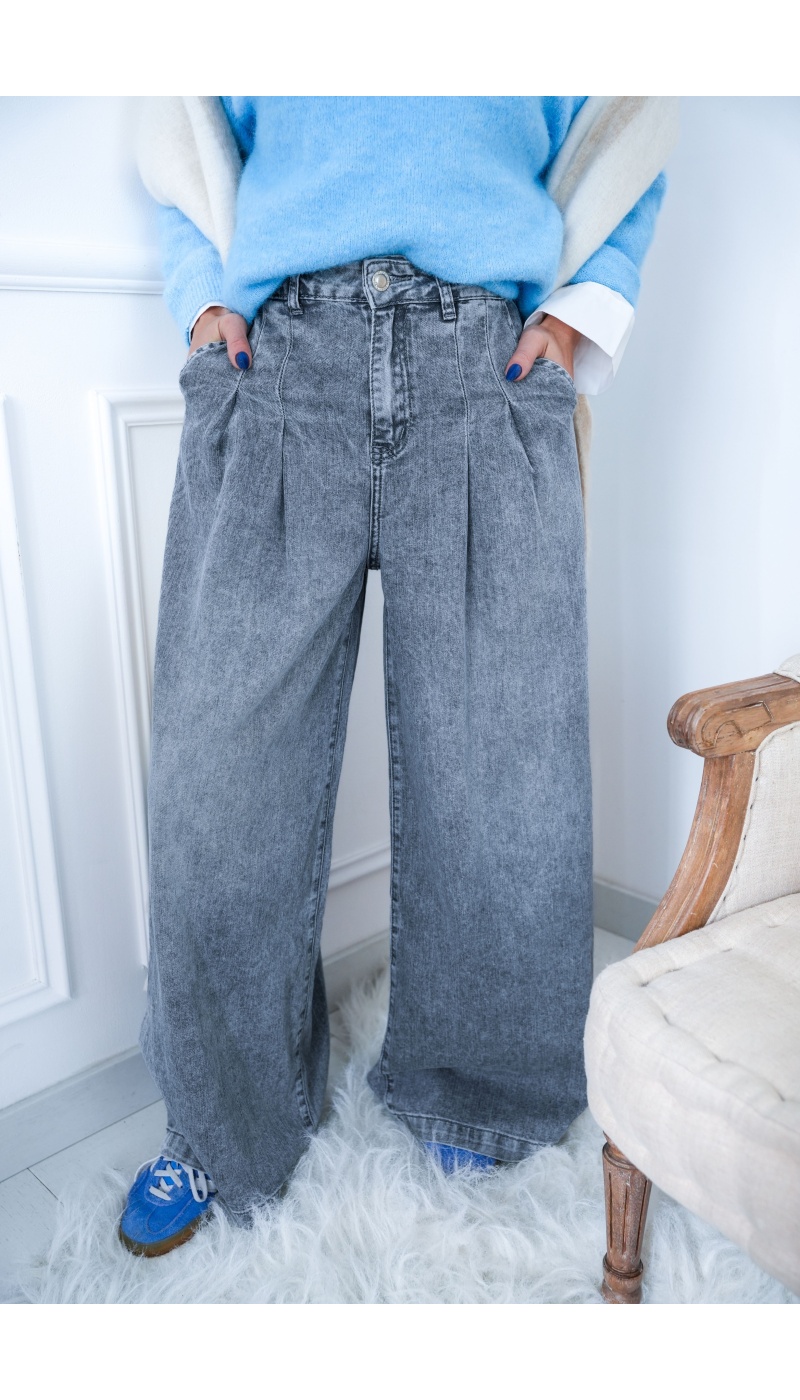 Jean Large Gris LILOU