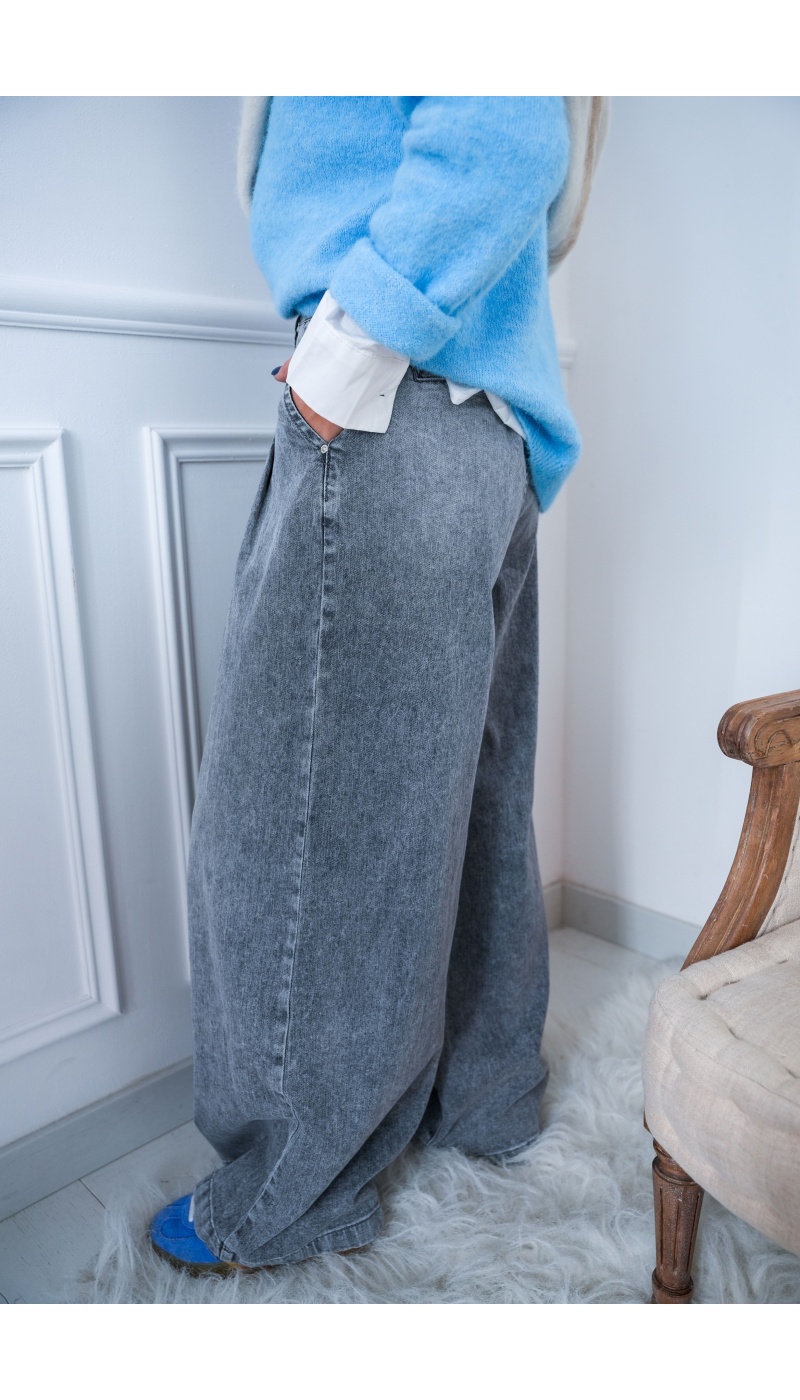 Jean Large Gris LILOU