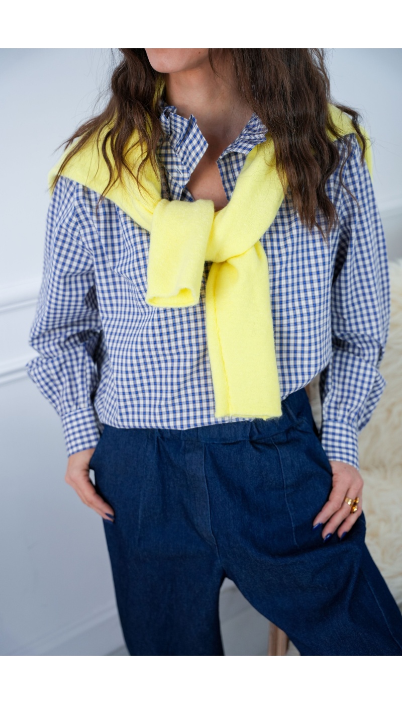 Chemisier Carreaux Marine THAIS