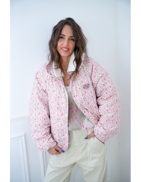 Veste Réversible Ecrue FLOWER