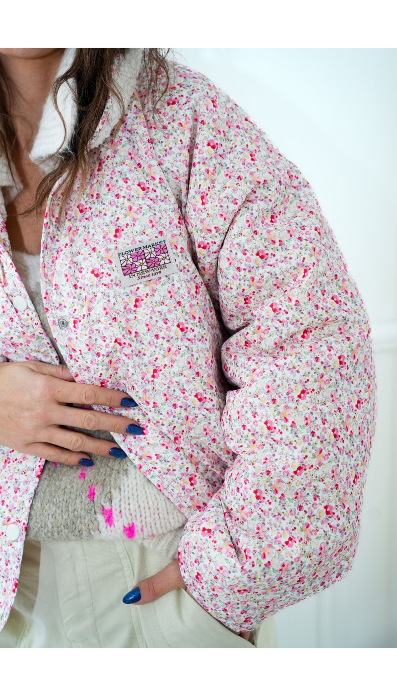 Veste Réversible Ecrue FLOWER