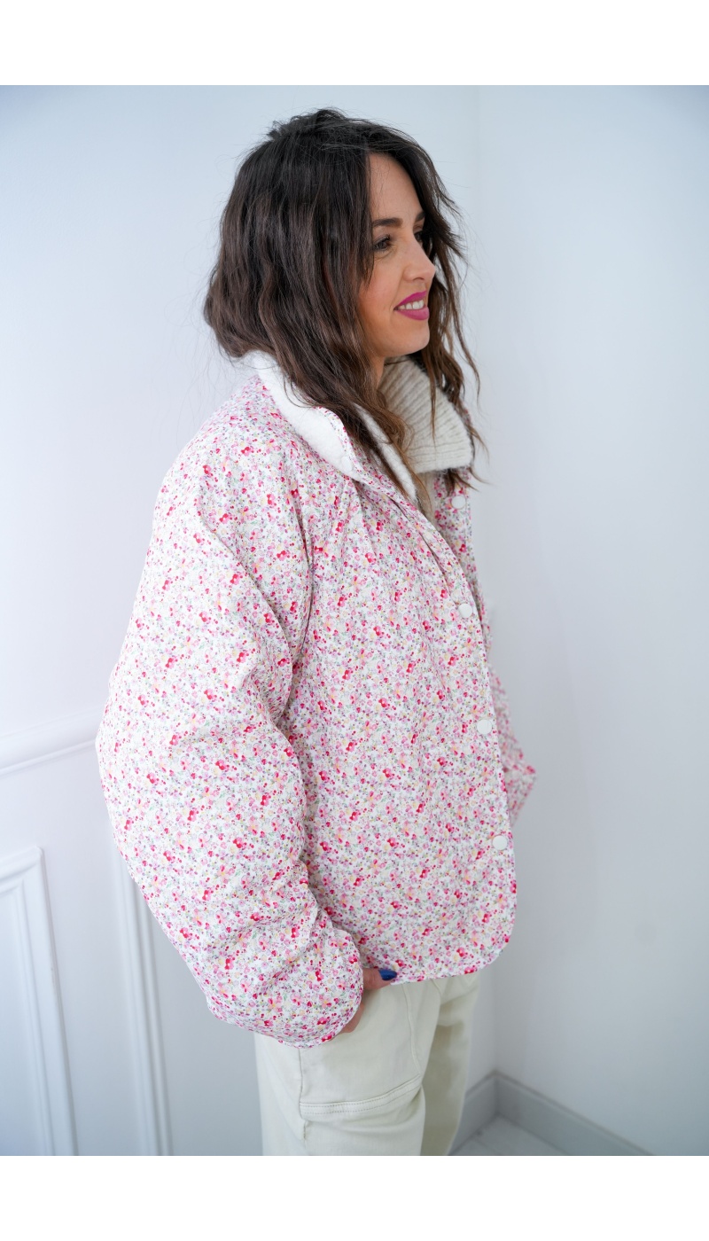 Veste Réversible Ecrue FLOWER