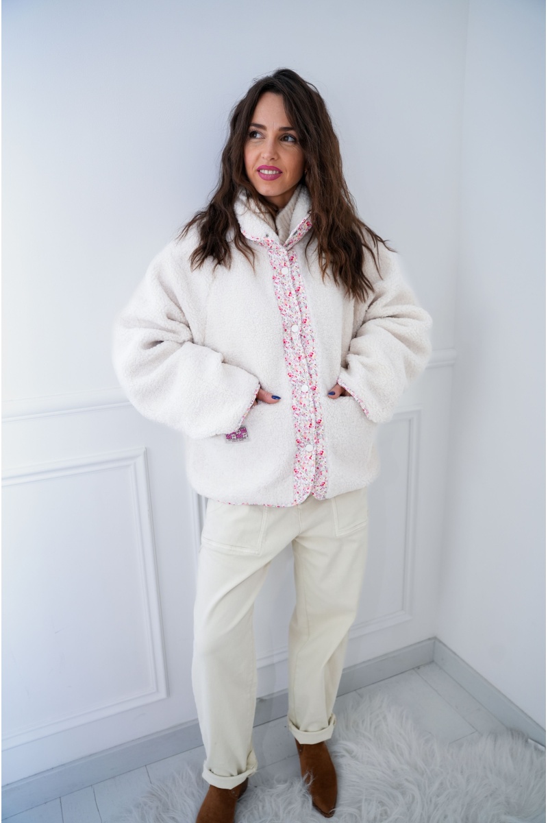 Veste Réversible Ecrue FLOWER 2