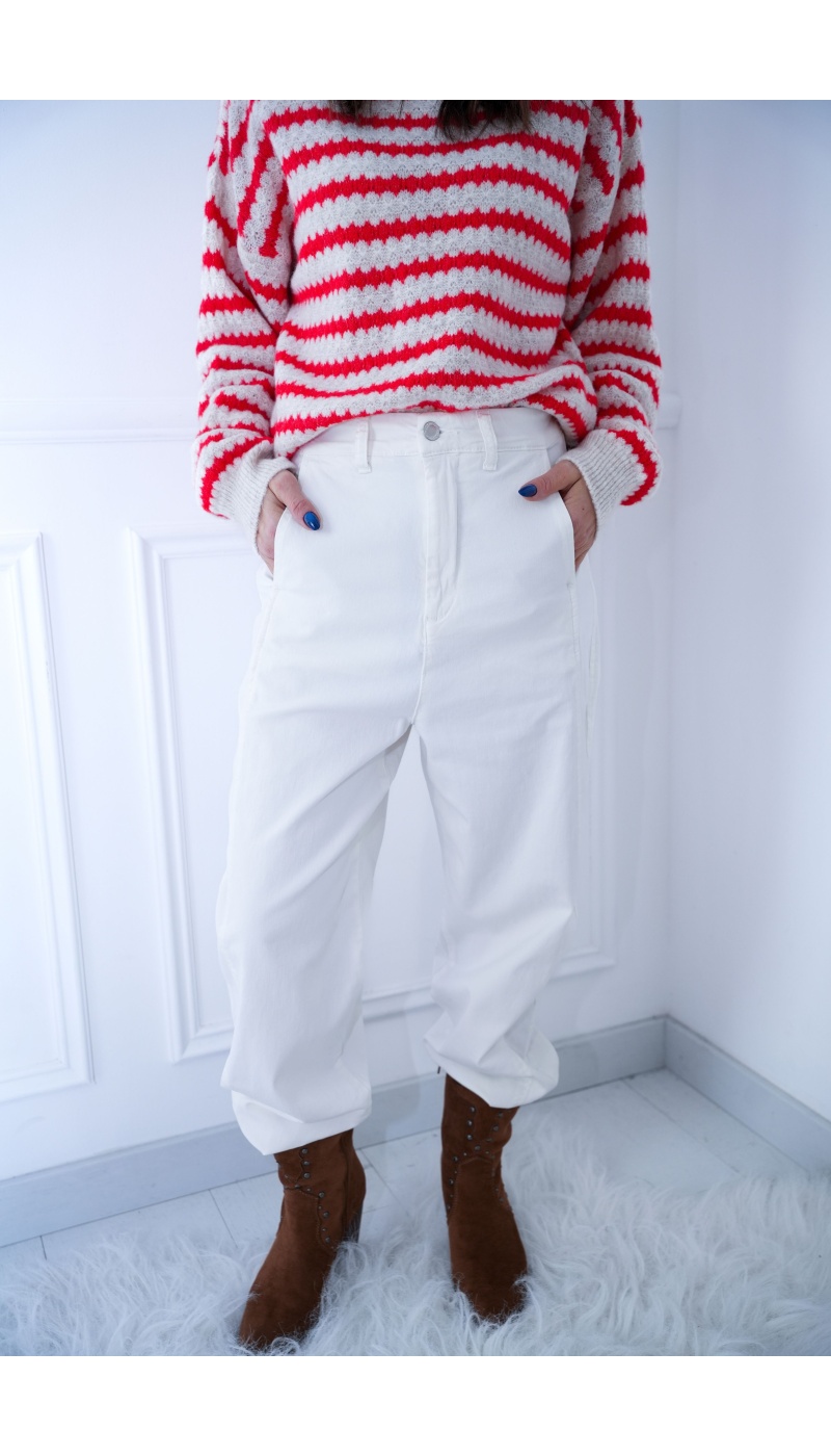 Pantalon Boyfriend Blanc LENA