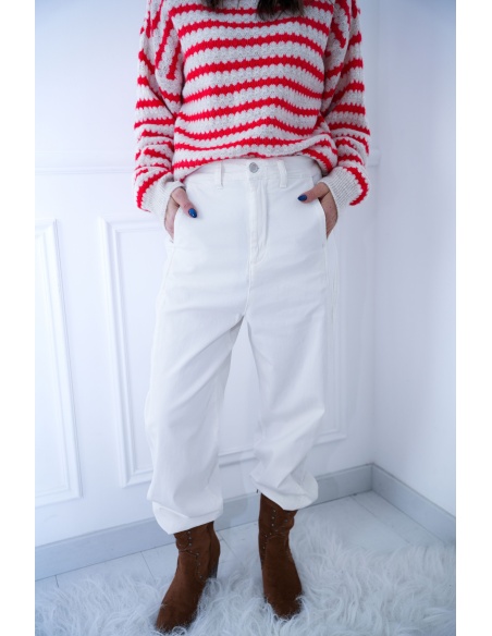 Pantalon Boyfriend Blanc LENA