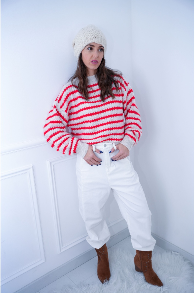 Pantalon Boyfriend Blanc LENA 2