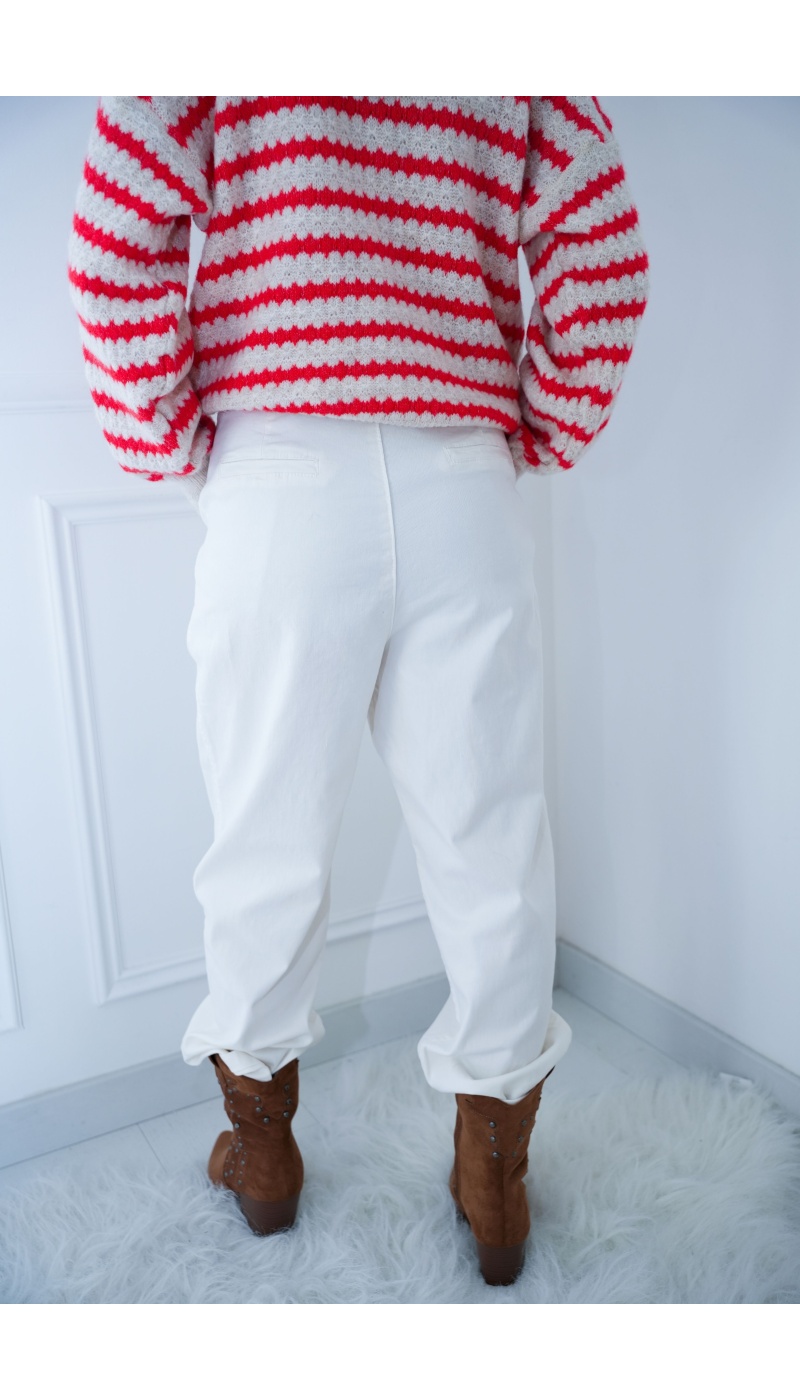 Pantalon Boyfriend Blanc LENA