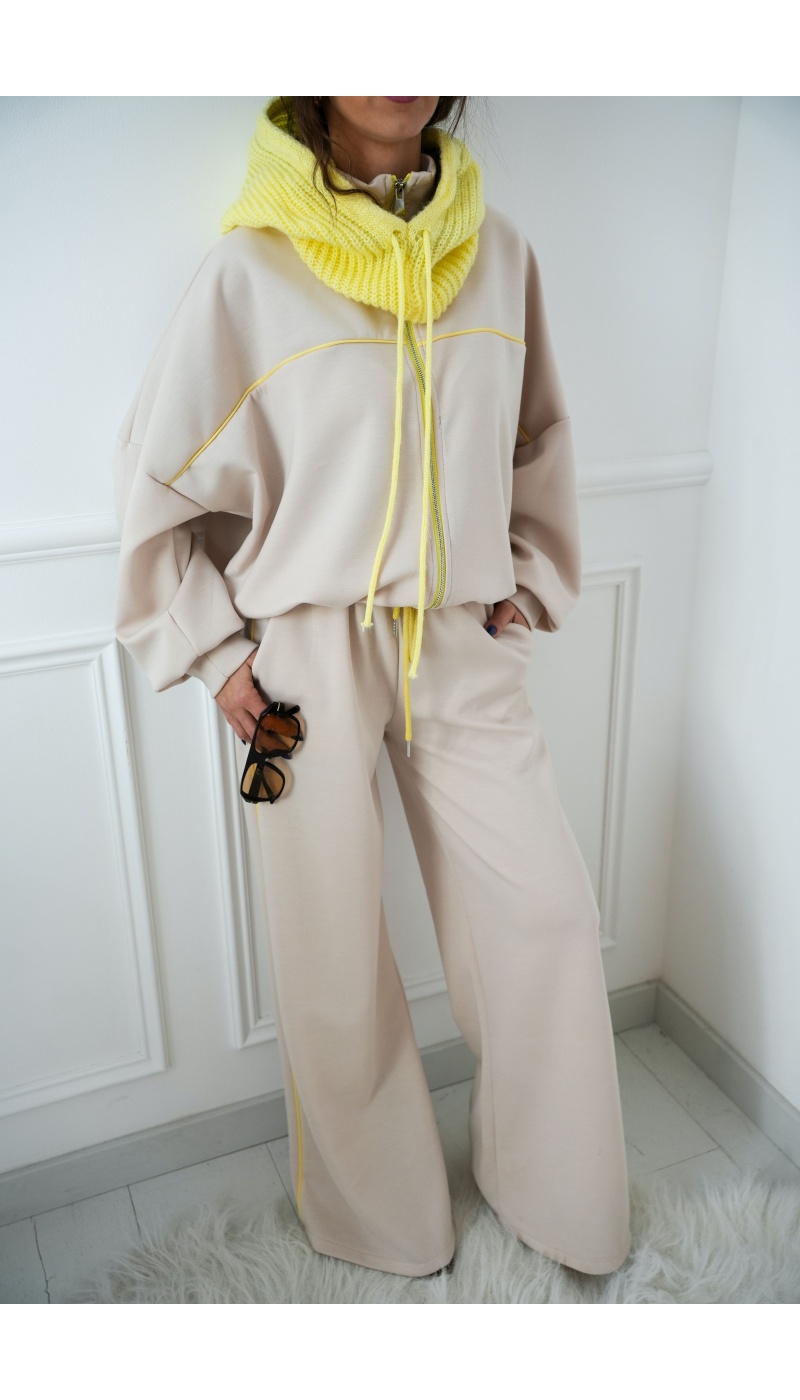 beautiful encounter s.l JAUNE BEIGE PANTALON FEMME