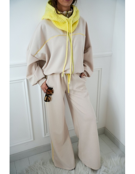 beautiful encounter s.l JAUNE BEIGE PANTALON FEMME