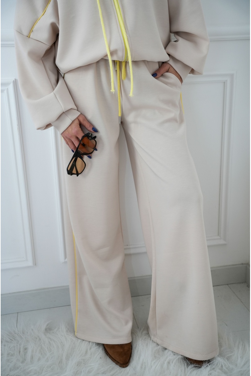 beautiful encounter s.l JAUNE BEIGE PANTALON FEMME