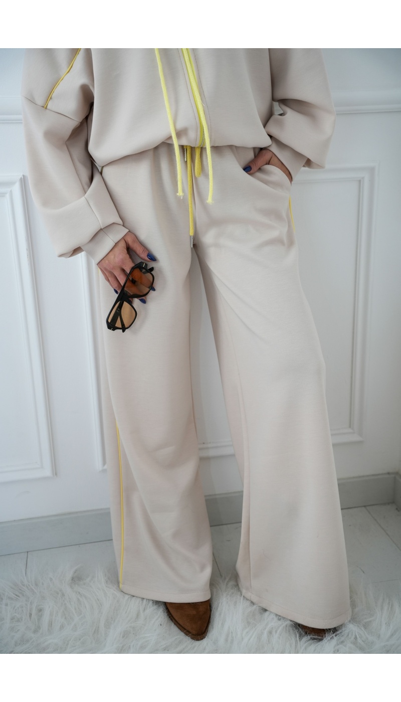 beautiful encounter s.l JAUNE BEIGE PANTALON FEMME