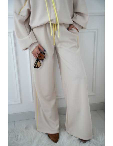 beautiful encounter s.l JAUNE BEIGE PANTALON FEMME