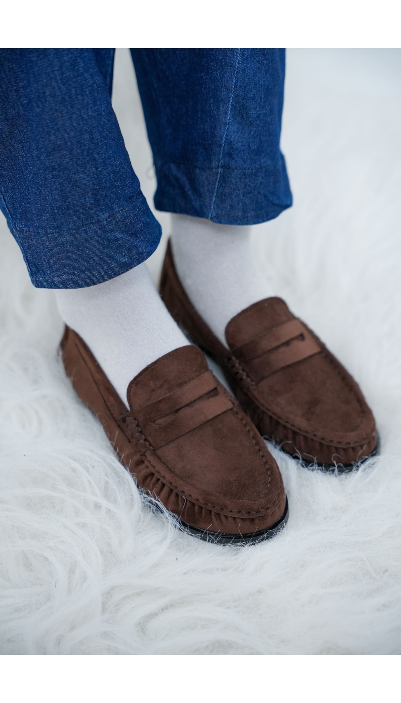 Mocassins Suédine Marron LOLA