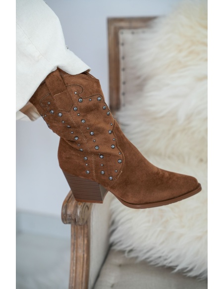 Bottines Clous Camel OLIVIA