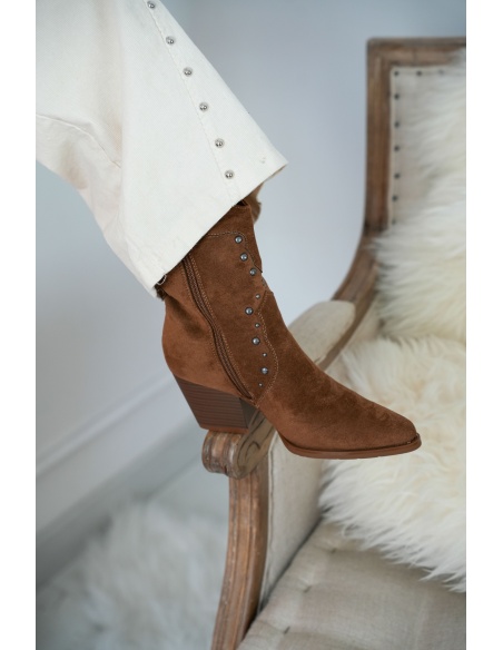 Bottines Clous Camel OLIVIA